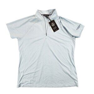 Swannies Golf NEW Women's‎ Quinn Polo Ski Heather Embroidered Arm Logo sz XL